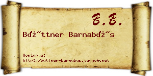 Büttner Barnabás névjegykártya